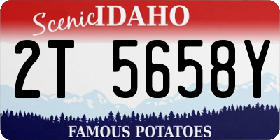 ID license plate 2T5658Y