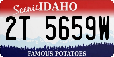ID license plate 2T5659W