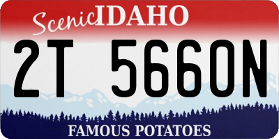 ID license plate 2T5660N