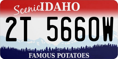 ID license plate 2T5660W