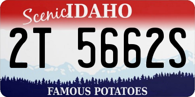 ID license plate 2T5662S