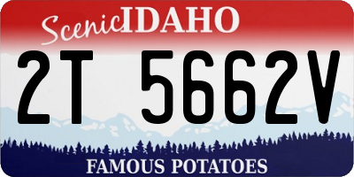 ID license plate 2T5662V