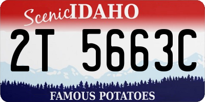 ID license plate 2T5663C