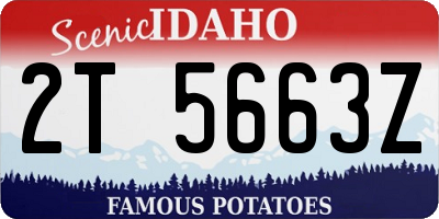 ID license plate 2T5663Z