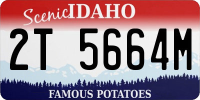 ID license plate 2T5664M