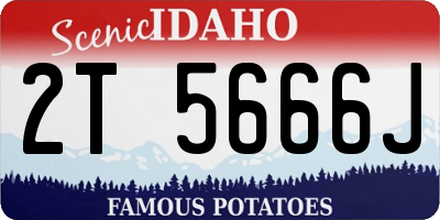 ID license plate 2T5666J