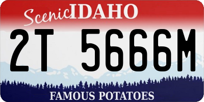 ID license plate 2T5666M