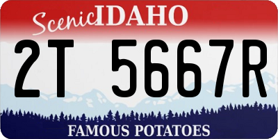 ID license plate 2T5667R