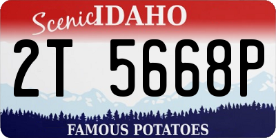 ID license plate 2T5668P