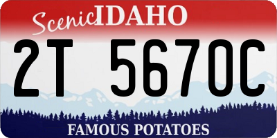 ID license plate 2T5670C