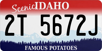 ID license plate 2T5672J