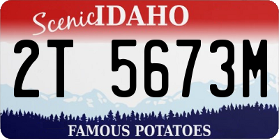 ID license plate 2T5673M