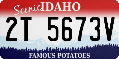 ID license plate 2T5673V