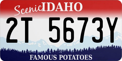 ID license plate 2T5673Y