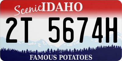 ID license plate 2T5674H