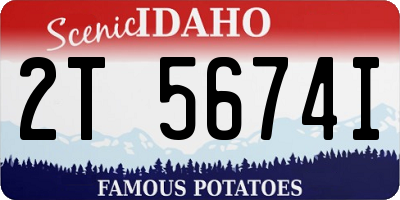 ID license plate 2T5674I