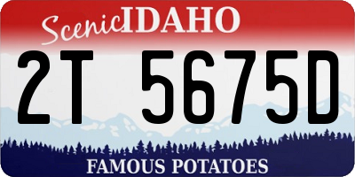 ID license plate 2T5675D