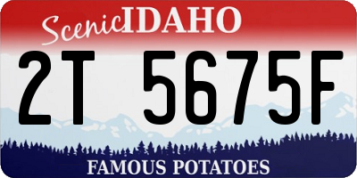 ID license plate 2T5675F