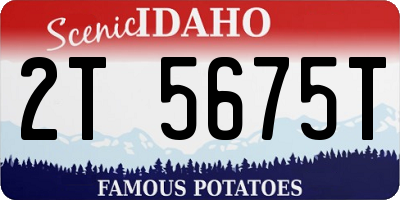 ID license plate 2T5675T