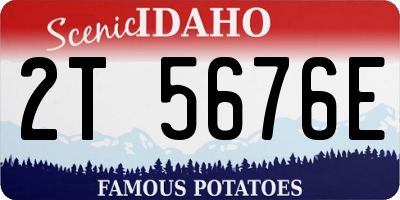ID license plate 2T5676E