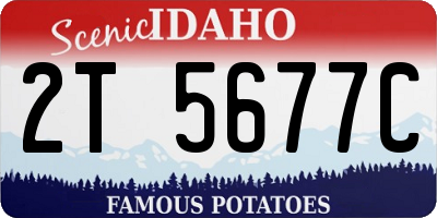 ID license plate 2T5677C