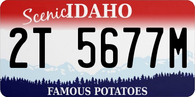 ID license plate 2T5677M