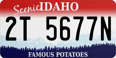 ID license plate 2T5677N