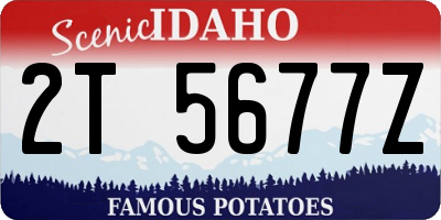 ID license plate 2T5677Z