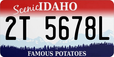 ID license plate 2T5678L