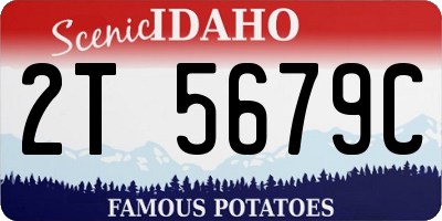 ID license plate 2T5679C