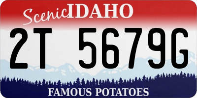 ID license plate 2T5679G