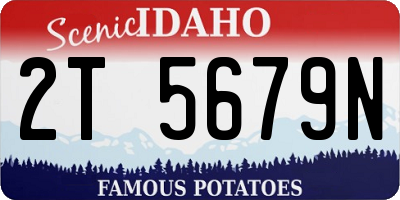ID license plate 2T5679N