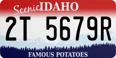 ID license plate 2T5679R