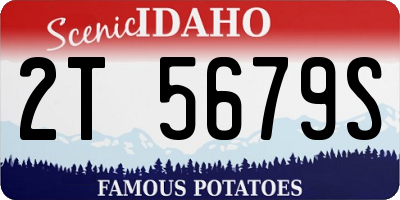 ID license plate 2T5679S