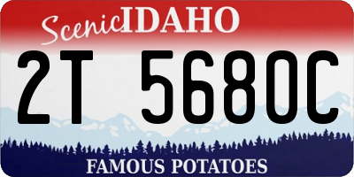 ID license plate 2T5680C