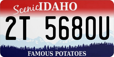 ID license plate 2T5680U