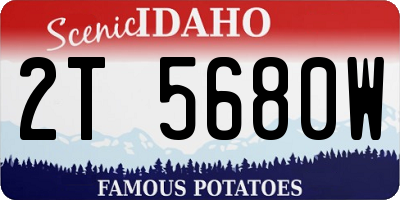 ID license plate 2T5680W