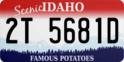 ID license plate 2T5681D