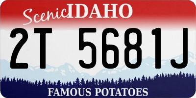 ID license plate 2T5681J