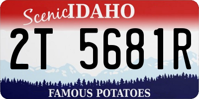 ID license plate 2T5681R