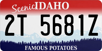 ID license plate 2T5681Z
