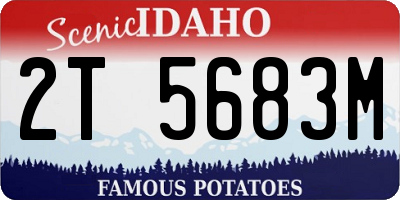 ID license plate 2T5683M