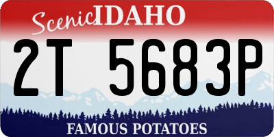 ID license plate 2T5683P