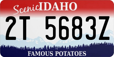 ID license plate 2T5683Z