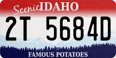 ID license plate 2T5684D
