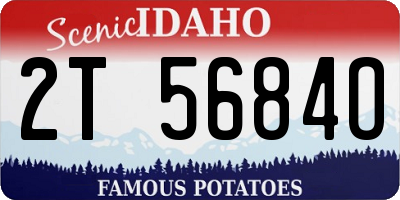ID license plate 2T5684O