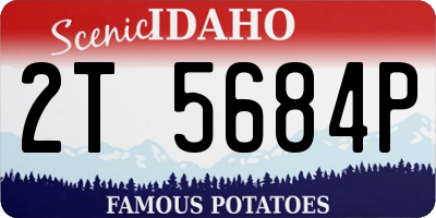 ID license plate 2T5684P