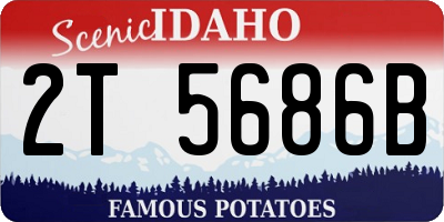 ID license plate 2T5686B