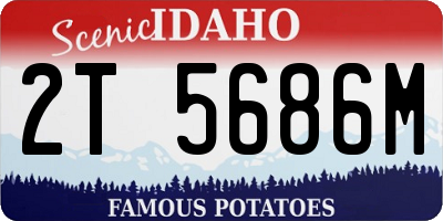 ID license plate 2T5686M