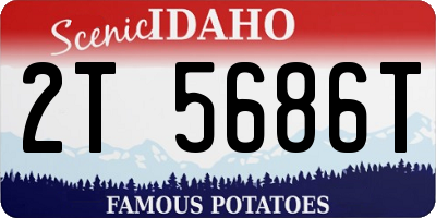 ID license plate 2T5686T